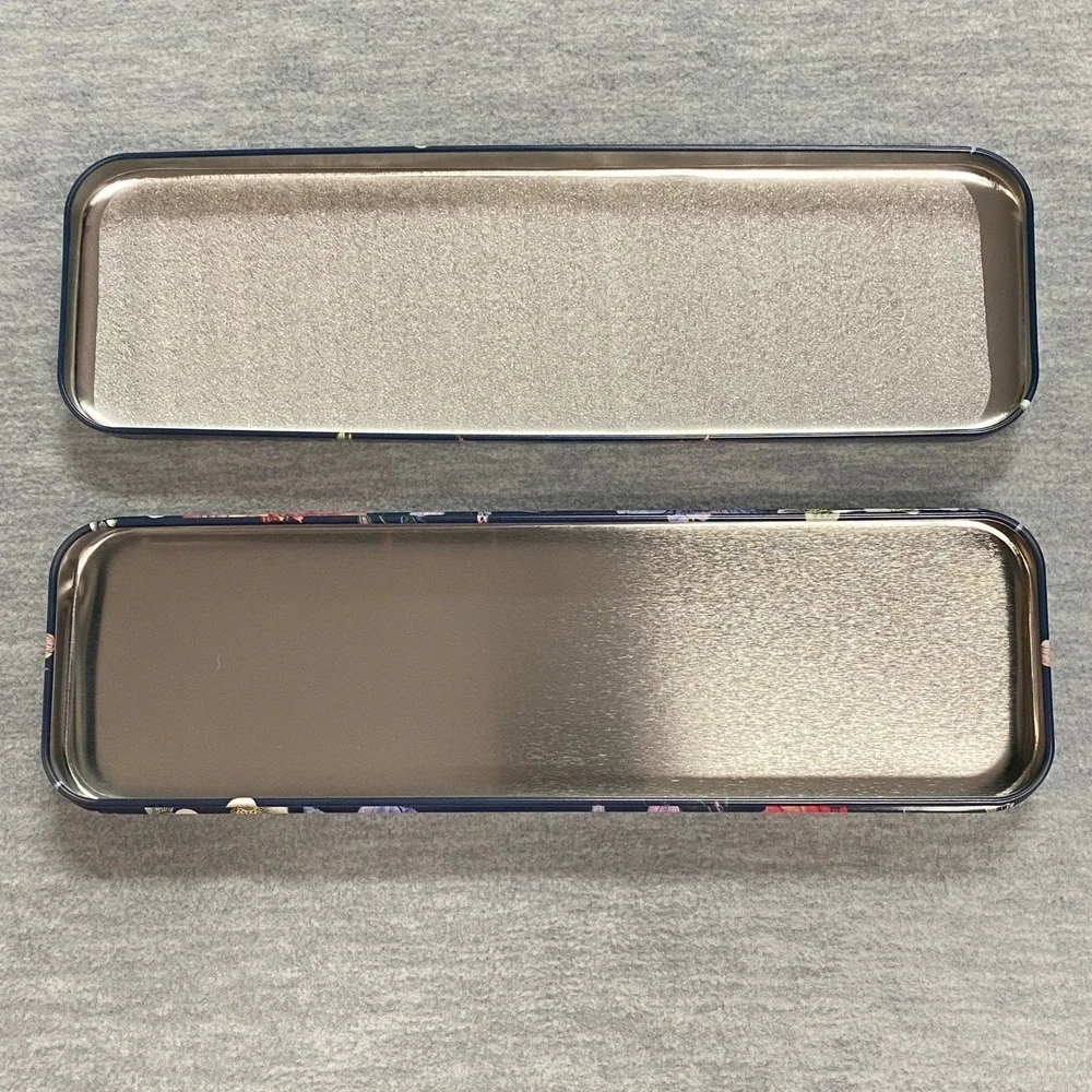 Brighton Floral Metal Tin Case Pencil Box‎ Holder Stationery Storage Decor